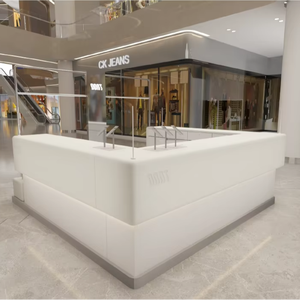 Lacquor Paint Solid Surface Modern Convertible Kiosk <b>Counter</b> in High End Shopping Malls - Product Image 1