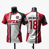 Maillots de sport personnalisés pour hommes, sublimation, respirants, anti-UV, séchage rapide, logo frontal, grande taille, col rond, imprimés