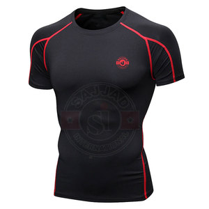 Ropa Deportiva personalizada para hombre, camiseta de compresión de alta elasticidad para gimnasio - Product Image 1