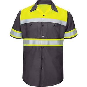 Custom Hi Vis Polyester Quick Dry Safety Polo Shirt High Visibility Short Sleeve Reflective <b>Clothing</b> for Summer Use for Guards - Product Image 4
