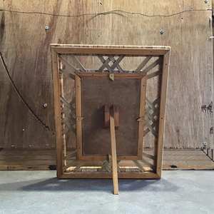 Nuevo artículo mayorista marco de fotos de ratán Color Natural espejo de pared decorativo espejo de Luna - Product Image 1