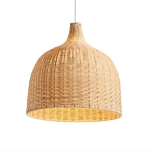 Lámpara de techo natural tejida a mano con lámpara colgante de ratán mimbre respetuosa con el medio ambiente para decoración minimalista del hogar - Product Image 1