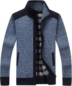 Pull à manches longues en laine/cachemire JAC22 R2224 pour homme, col rond, hiver, standard, aiguille, couleur unie, tricoté, anti-boulochage, logo avant, 320g - Product Image 2