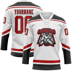 Custom lace neck hockey jersey wholesale breathable fabric lace neck ice hockey jersey factory direct bulk supply - Product Image 6
