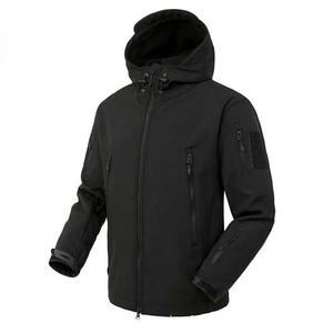 Veste Softshell pour homme OEM, imperméable, à capuche, légère, décontractée, style urbain, logo sur le devant - Product Image 6