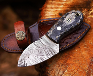 Couteau de chasse à lame fixe en acier Damas fait main, couteau de chasse Damas fait main, haute qualité - Product Image 5