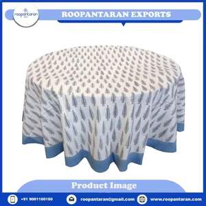 Gran oferta, mantel redondo de algodón Floral de 220 Cms, tela de 20 láminas para mesa de comedor de 8 plazas, cocina, celebración y bodas - Product Image 2