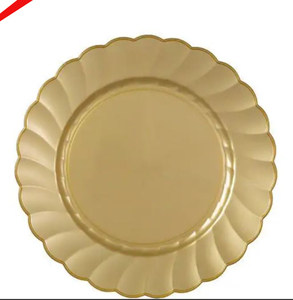 Plaque de chargeur de forme ronde au fini doré de qualité supérieure - Product Image 2