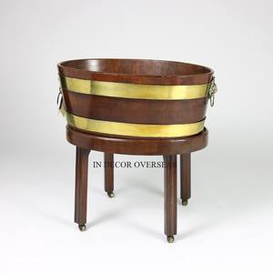 Refroidisseur et refroidisseurs de vin et de bière de créateur d'art rustique vintage en bois de qualité luxueuse de l'Inde à un prix impressionnant - Product Image 6