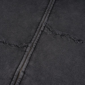 Sweats à capuche surdimensionnés personnalisés pour hommes, sweat à capuche zippé avec lavage à l'acide et poids lourd - Product Image 3