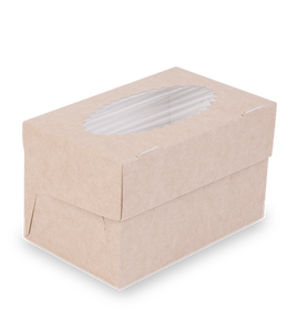 กล่องอาหารกระดาษคราฟท์ขายส่ง มีหน้าต่างใส ป้องกันการรั่วซึม สำหรับโชว์อาหารแบบนำกลับบ้าน รับทำโลโก้ตามสั่ง - Product Image 2