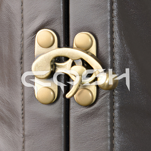 Corsé de cuero marrón con tirantes para cosplay y disfraces - Product Image 5