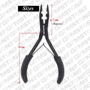 Pince à extensions capillaires en acier inoxydable noir mat, 2 trous, pour micro-nano perles, matériau durable - Product Image 6