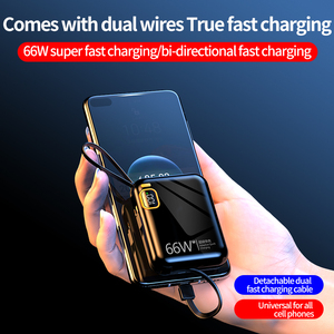 Mini cargador portátil de 66W tipo C carga súper rápida 2 en 1 10000mAh Pd20w banco de energía para <span class=keywords><strong>iPhone</strong></span> - Product Image 3