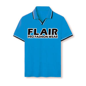 Gran oferta de algodón 100% para hombre, camiseta Polo personalizada de buena calidad, Color sólido, estilo informal, patrón, 180g, tela, peso frontal - Product Image 4