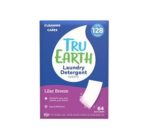 Feuilles de lessive sèche Tru Earth Lilac Breeze – 64 bandes - Product Image 1
