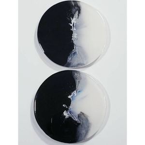 Posavasos de resina personalizables ideales para regalos de marca y promocionales para empresas y eventos conjunto de 2 posavasos clásicos - Product Image 1