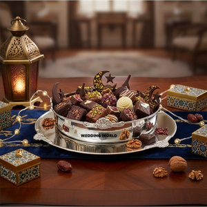 Ensemble de deux bols à chocolat plaqués or, forme ronde, bol à bonbons de table, dernière arrivée, bol à chocolat design - Product Image 5