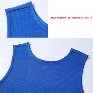 Sleeveless Lightweight Summer Football <b>Training</b> <b>Bibs</b> Reversible Mesh Adult Polyester Customizable Quick Dry Breathable - Product Image 3