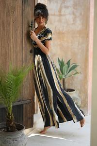 เดรสแม็กซี่ผ้าฝ้ายระบายอากาศน้ำหนักเบามีกระเป๋าลึกสามารถซักได้สำหรับวันสบายๆ - Product Image 5