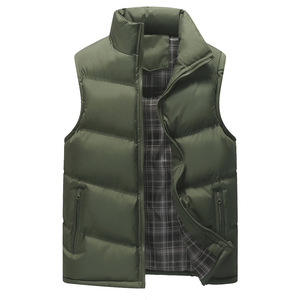 Nouvelle veste sans manches décontractée pour homme, automne-hiver, chaude, logo personnalisé, respirante, polyester/coton, grande taille, vente en gros, fermeture éclair - Product Image 2