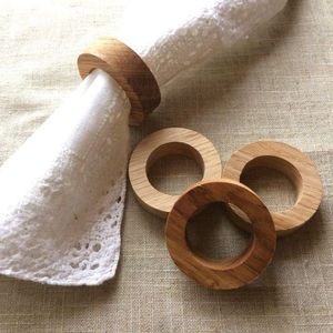Porte-serviettes rond en bois de qualité supérieure, élégant organisateur de table pour la maison, les dîners, les restaurants, les mariages et la décoration de fête - Product Image 1