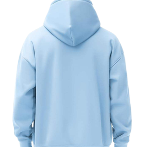 Premium para hombre de gran tamaño liso azul claro Sudadera con capucha Streetwear pulóver sudadera polar Casual con capucha Top invierno cálido traje con capucha - Product Image 2