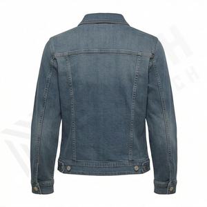 Veste en jean pour femmes sur mesure en gros, coton, hiver, unie, grande taille, tendance, décontractée, vêtements d'extérieur, couleur personnalisée - Product Image 2