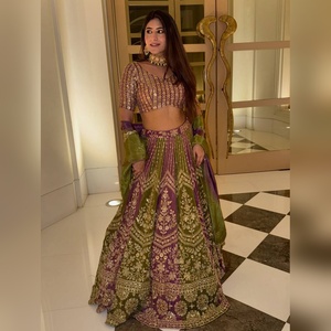 Lehenga Choli indien pour femmes, brodé lourd, pour mariage, fête, vêtements de cérémonie, cousu, taille XL, pour femmes, brodé pour mariage - Product Image 3