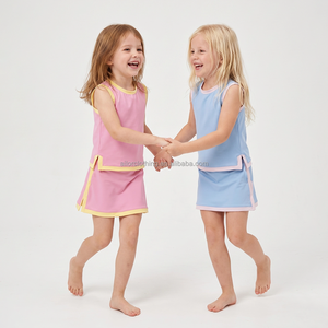 Conjunto de Falda Plisada para Niñas, Tela que Absorbe la Humedad, Pantalones Cortos Incorporados, Top con Botones Traseros, Ropa de Yoga, Talla Personalizada, Envío Rápido - Product Image 2