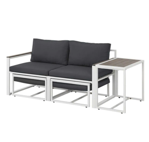 Factory Direct Sale Outdoor Patio Set Furniture <b>Grey</b> Colour Outdoor Furniture Custom Colors Bari Set Steel <b>Frame</b> From Vietnam - Product Image 1