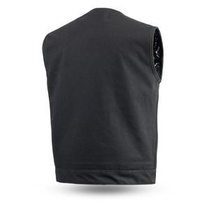 Nuevo Chaleco de cuero de motocicleta profesional para hombre 2025, chaleco de motorista de piel de vaca de cuero negro perforado con logotipo personalizado al por mayor - Product Image 4