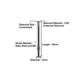 High Quality <b>CVD</b> & Natural <b>Diamond</b> CNC <b>Machine</b> T Type Polishing Cutter Milling Tools for Jewelry Design and Cutting Manufacturer - Product Image 5