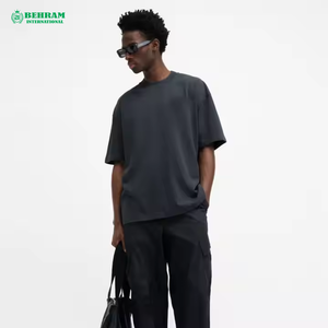 Men's Oversized Heavyweight 100% Cotton <b>Blank</b> T-Shirt Loose Fit Vintage 300g Fabric <b>Weight</b> Anti-Wrinkle Eco-Friendly - Product Image 6