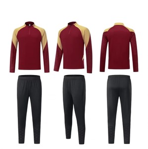 Survêtement de football personnalisé pour homme, respirant, avec capuche intégrale et manches longues, logo d'équipe, veste, faible MOQ, ensembles de vêtements de sport - Product Image 1