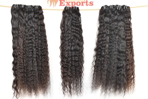 Nautral 100% faisceaux de cheveux humains vierges bon marché non transformés cuticule bouclée alignée temple indien Extensions de cheveux humains - Product Image 3