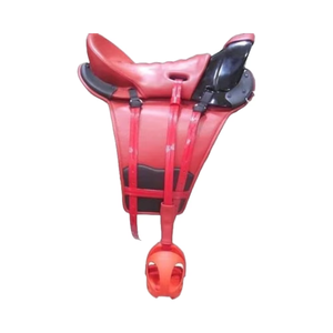 Sillín Endurance de cuero rojo personalizado de 17 "-Comodidad y rendimiento superiores en árbol de fibra de vidrio-Sillín de caballo ligero y duradero - Product Image 1