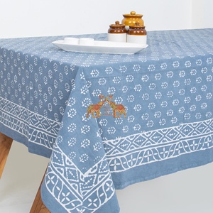Nueva Colección Dabu, Fabricante Indio, Venta al por Mayor, Mantel de Algodón 100% Suave, Estampado Floral a Mano - Product Image 2