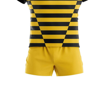 Fabrication en usine d'uniformes de rugby à séchage rapide avec un design unique logo personnalisé imprimé à manches courtes grande taille respirant grande taille - Product Image 5