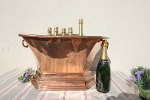 ถังแช่ไวน์ทองแดงขนาดใหญ่สไตล์ฝรั่งเศสโบราณ,อ่างแช่น้ำแข็งแชมเปญชั้นเยี่ยมสำหรับร้านอาหารขนาดใหญ่ - Product Image 3