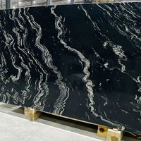 Granit Black Forest Lembaran Besar Tahan Lama untuk Meja Dapur, Anak Tangga, Ruang Makan Modern, Ruang Tamu, Dapur, Kamar Mandi, Luar Ruangan, Aula, Eksterior