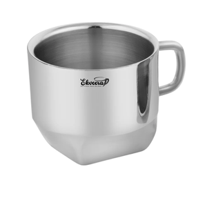 Tasse à thé en acier inoxydable à double paroi de 100ml, isolée et écologique. - Product Image 1