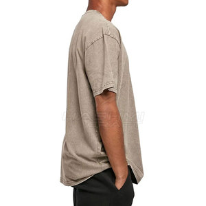 Camiseta Casual de Uso Diario con Lavado Ácido para Hombre, Camiseta de Algodón, Tela Suave, Ajuste Cómodo, Estilo Urbano Moderno - Product Image 6