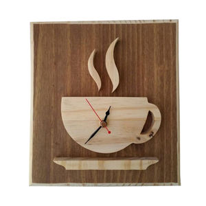 Horloge murale géométrique à étages, design scénique, mariage, grande horloge murale, effet 3D de luxe, bois, métal noir, décoration intérieure, horloge personnalisée - Product Image 5