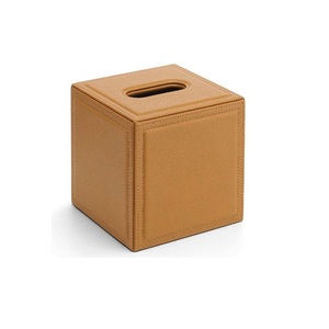 Lujosa caja de pañuelos de piel sintética con detalles modernos para la Oficina personal o la sala de estar - Product Image 5