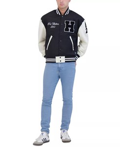 Chaqueta Universitaria al por Mayor OEM, Estilo Urbano, Personalizada, Transpirable, de Cuero Tejido, con Botones, a la Moda - Product Image 6