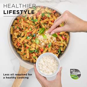 10 पीसी नई आगमन आधुनिक ग्रीन ग्रेनाइट सफेद नॉनस्टिक इंडक्शन कैसरल्स एल्यूमीनियम कुकवेयर सेट रसोई के उपयोग के लिए बर्तन पैन - Product Image 5