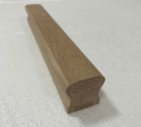 Präzisionsgeschnittener Weißeichen-Handlauf 3600mm Länge 32mm Rillen Anti-Rutsch Treppengeländer für Hausbau Treppenhaus EFS