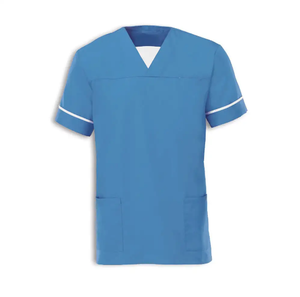 Summer Hospital Medical Men's Scrub Suits Comfortable Jersey Fabric Nursing Surgical Uniform <b>Sets</b> <b>Doctor</b> Wear - Product Image 5