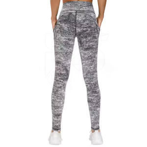 Legging pour femme en spandex de haute qualité, respirant, séchage rapide, écologique, réversible, longueur intégrale, taille haute, sans couture avant, pour le yoga - Product Image 3